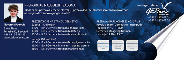 Gernetic kozmetika na sajmu Dodir Pariza