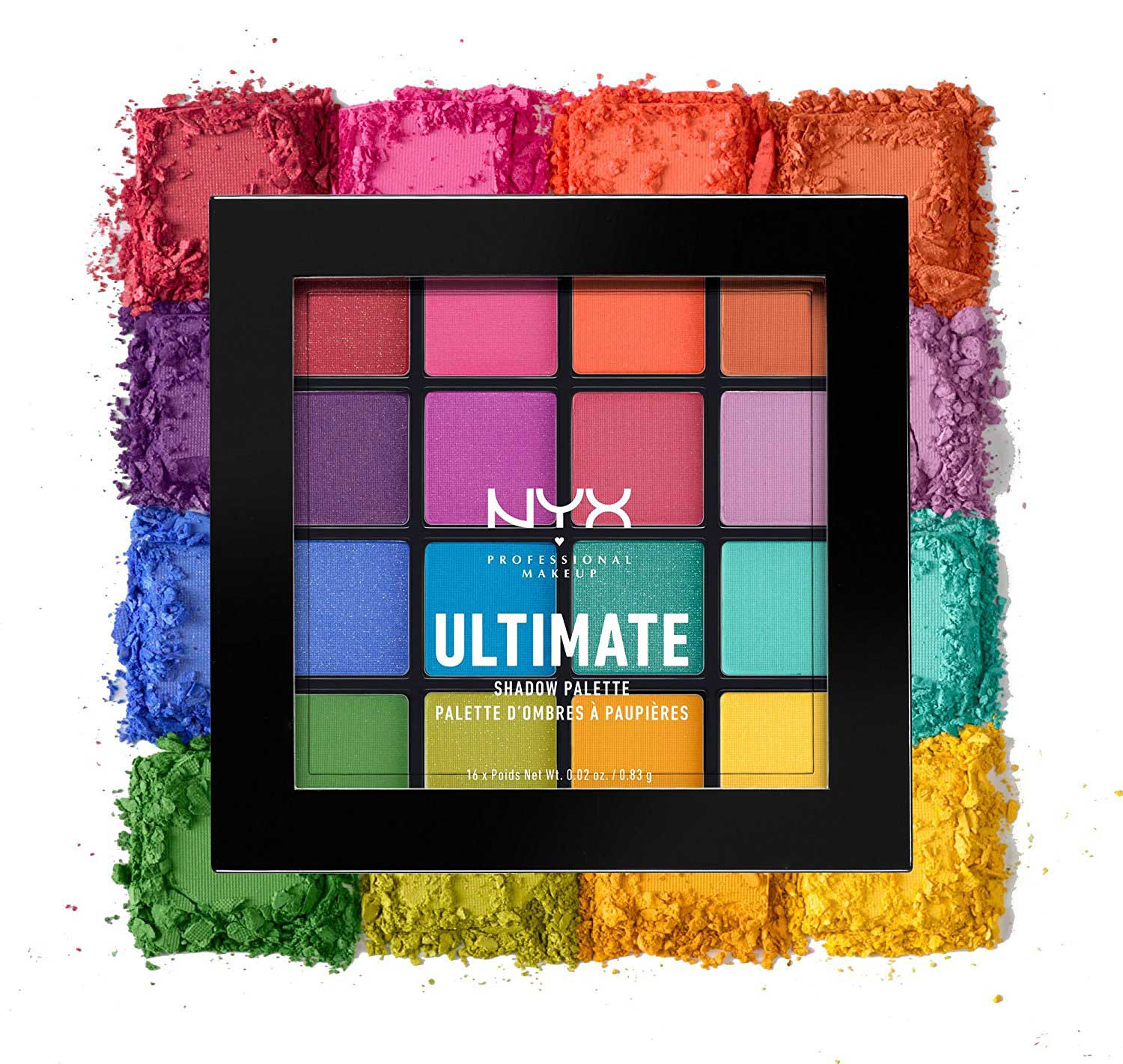 NYX professional makeup Ultimate Brights paleta senki za oči