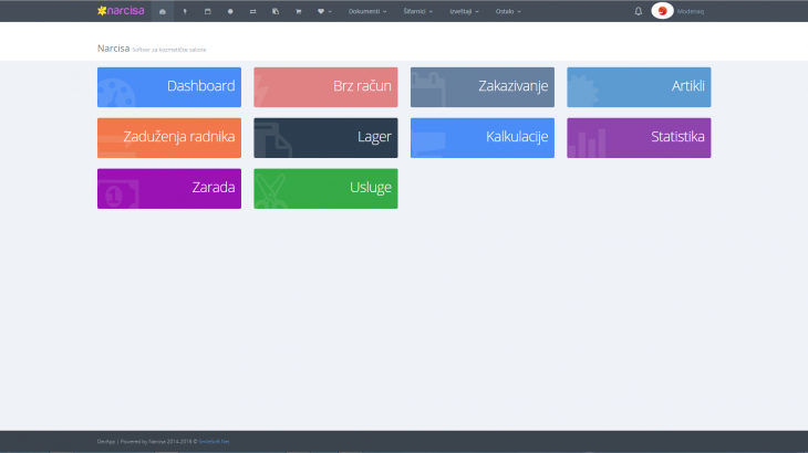 Narcisa dashboard