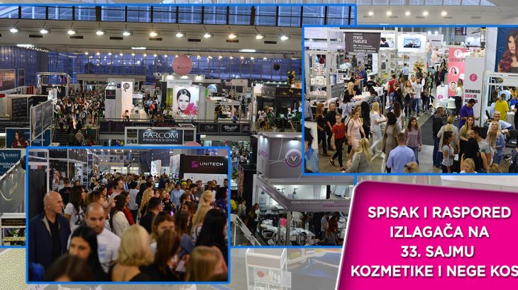Spisak i raspored izlagača na 33. sajmu kozmetike