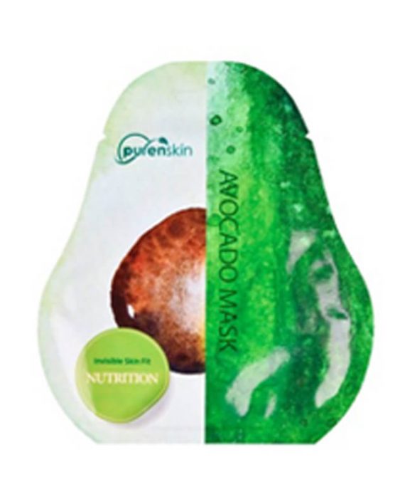 Korejska sheet maska za hidrataciju koze lica PURENSKIN Invisible Skin Fit Avokado 23g