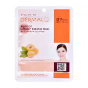 Korejska sheet maska za zatezanje i blistavu kozu lica DERMAL Collagen Essence Kajsija 23g