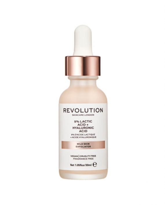Nocni serum za blagi piling lica REVOLUTION SKINCARE 5% Lactic Acid & Hyaluronic Acid 30ml Nocni serum za blagi piling lica REVOLUTION SKINCARE 5% Lactic Acid & Hyaluronic Acid 30ml