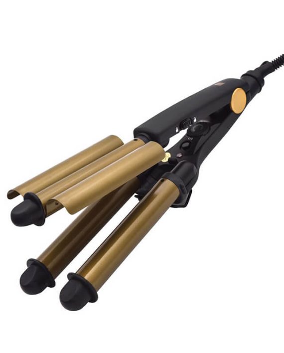 Presa za kosu sa titanijumskim plocama za kreiranje talasa LABOR PRO Triple Barrel Presa za kosu sa titanijumskim plocama za kreiranje talasa LABOR PRO Triple Barrel
