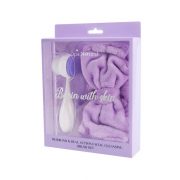 Set traka za kosu i cetka za lice SPA NATURAL ljubicasti Set traka za kosu i cetka za lice SPA NATURAL ljubicasti