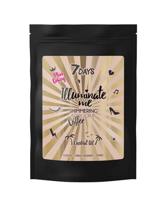 Svetlucavi piling za telo 7DAYS Miss Crazy Coffee 200g Svetlucavi piling za telo 7DAYS Miss Crazy Coffee 200g